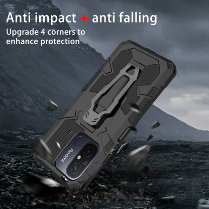 MechWarrior Project Phone Case for Xiaomi Redmi 12C 4G Kickstand Belt Clip TPU+PC Back Cover