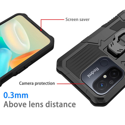 MechWarrior Project Phone Case for Xiaomi Redmi 12C 4G Kickstand Belt Clip TPU+PC Back Cover