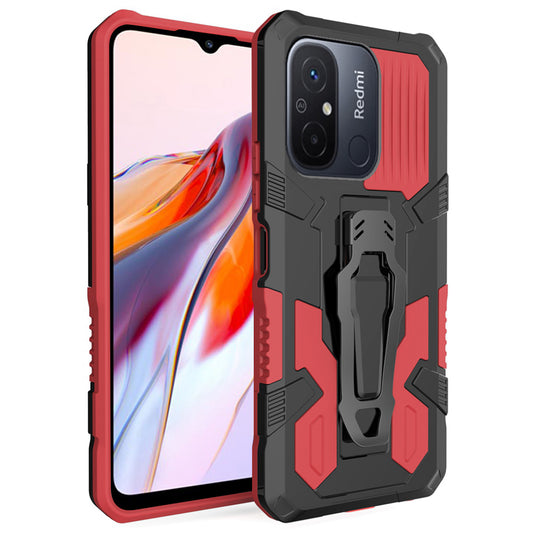MechWarrior Project Phone Case for Xiaomi Redmi 12C 4G Kickstand Belt Clip TPU+PC Back Cover