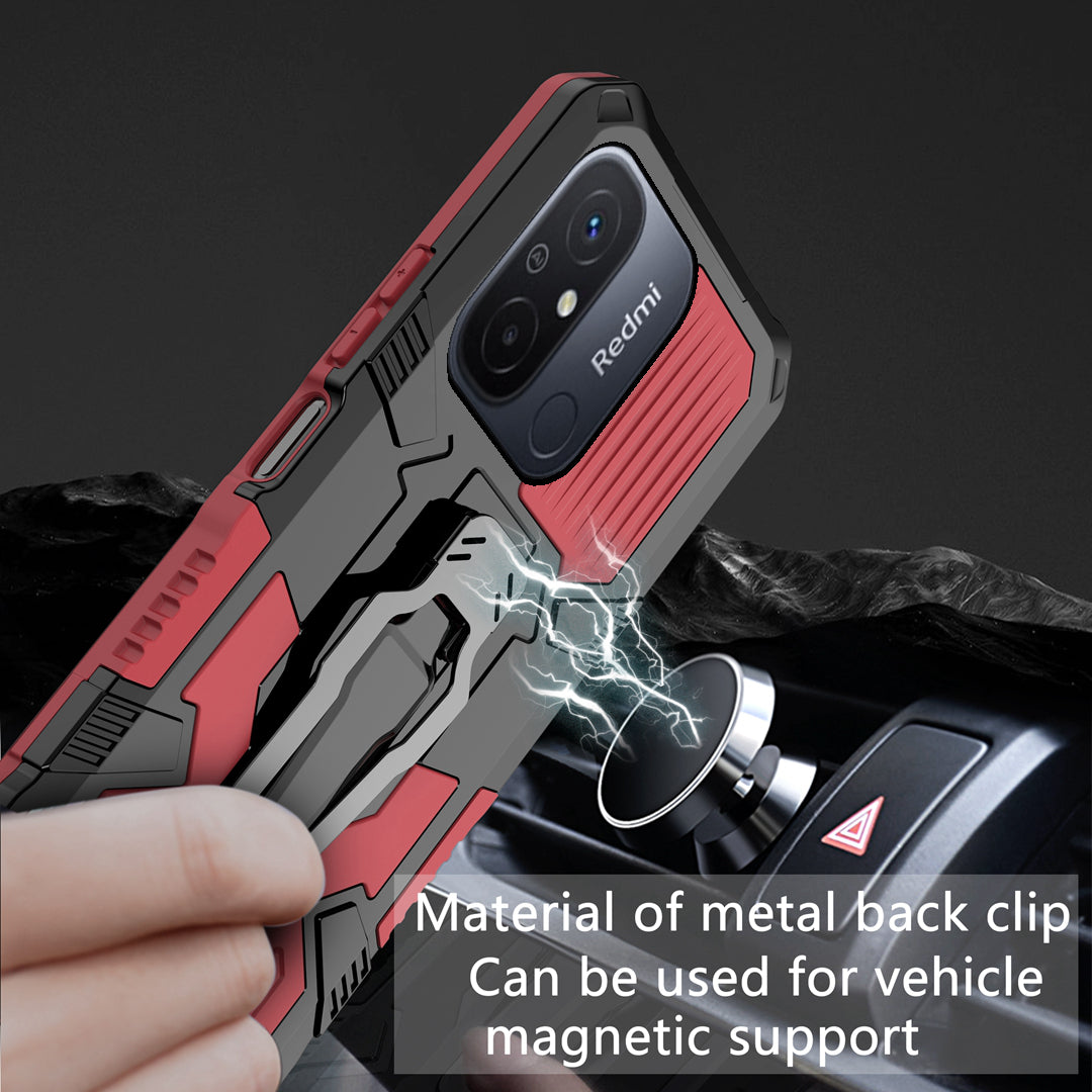 MechWarrior Project Phone Case for Xiaomi Redmi 12C 4G Kickstand Belt Clip TPU+PC Back Cover