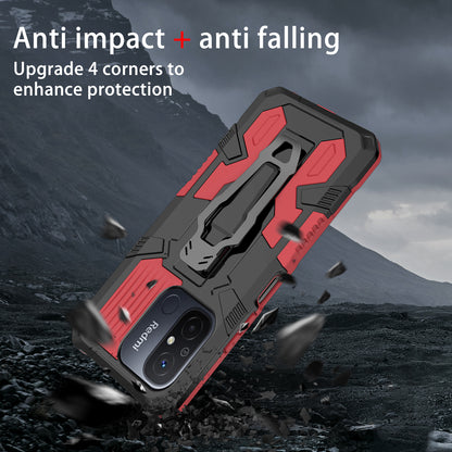MechWarrior Project Phone Case for Xiaomi Redmi 12C 4G Kickstand Belt Clip TPU+PC Back Cover