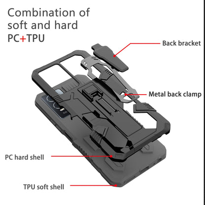 MechWarrior Project Phone Case for Xiaomi Redmi 12C 4G Kickstand Belt Clip TPU+PC Back Cover