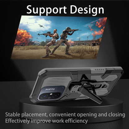 MechWarrior Project Phone Case for Xiaomi Redmi 12C 4G Kickstand Belt Clip TPU+PC Back Cover