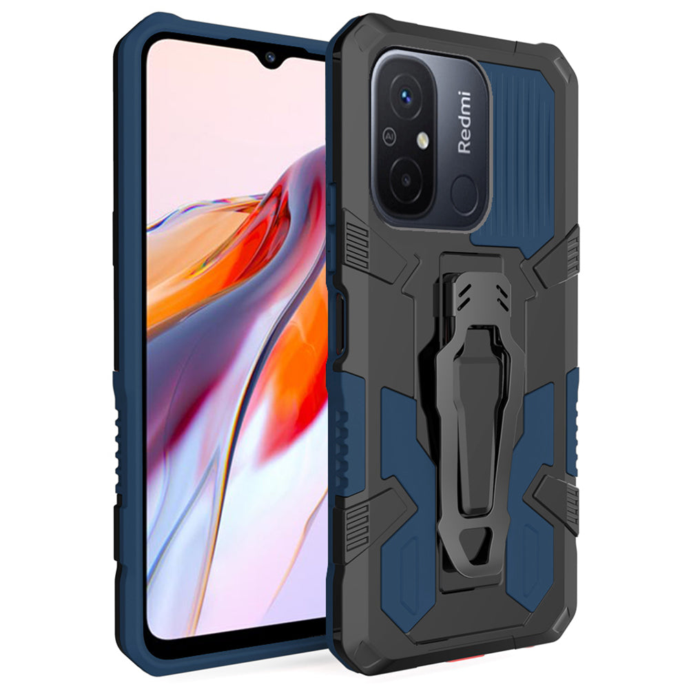 MechWarrior Project Phone Case for Xiaomi Redmi 12C 4G Kickstand Belt Clip TPU+PC Back Cover