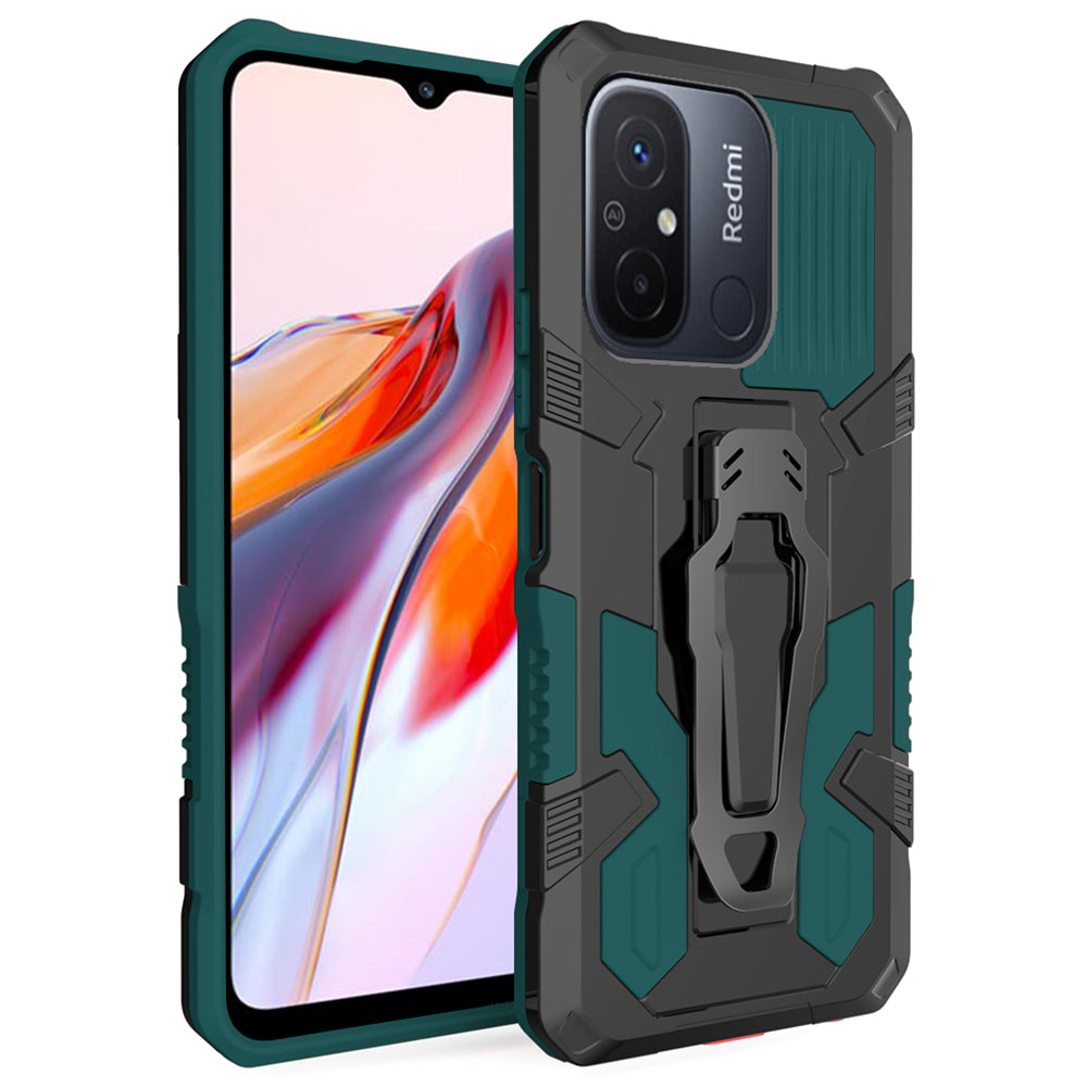 MechWarrior Project Phone Case for Xiaomi Redmi 12C 4G Kickstand Belt Clip TPU+PC Back Cover
