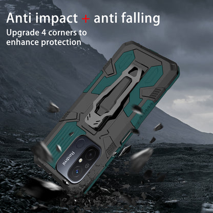 MechWarrior Project Phone Case for Xiaomi Redmi 12C 4G Kickstand Belt Clip TPU+PC Back Cover