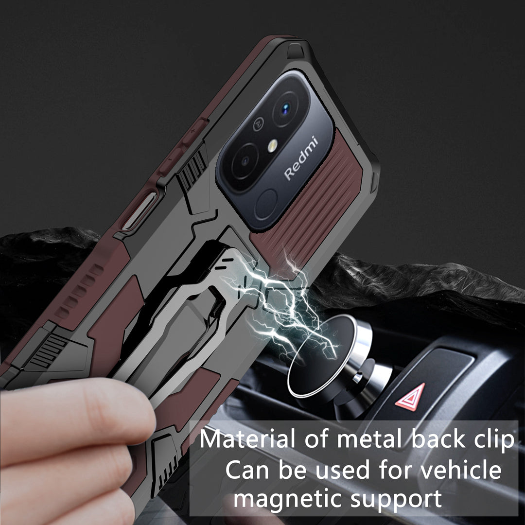 MechWarrior Project Phone Case for Xiaomi Redmi 12C 4G Kickstand Belt Clip TPU+PC Back Cover