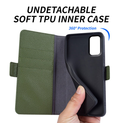 For Samsung Galaxy A32 4G (EU Version) Genuine Cow Leather Wallet Stand Cover Phone Protector Flip Case