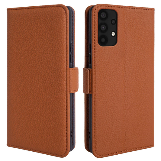 For Samsung Galaxy A32 4G (EU Version) Genuine Cow Leather Wallet Stand Cover Phone Protector Flip Case