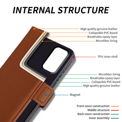 For Samsung Galaxy A32 4G (EU Version) Genuine Cow Leather Wallet Stand Cover Phone Protector Flip Case