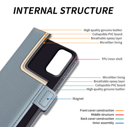 For Samsung Galaxy A32 4G (EU Version) Genuine Cow Leather Wallet Stand Cover Phone Protector Flip Case