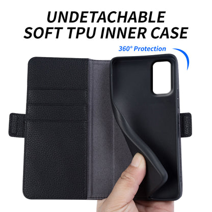 For Samsung Galaxy A32 4G (EU Version) Genuine Cow Leather Wallet Stand Cover Phone Protector Flip Case