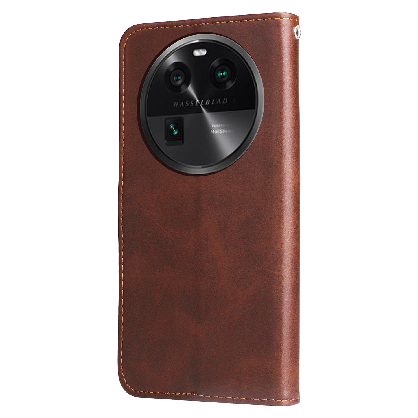 Phone Case for Oppo Find X6 , Calf Texture Zipper Pocket Stand Shell Drop-proof Wallet PU Leather Cover