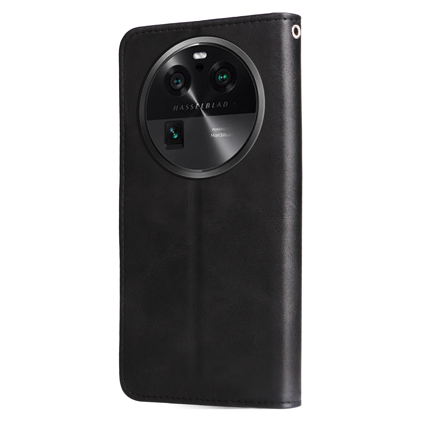 For Oppo Find X6 Pro Zipper Pocket Phone Case Stand Shell Calf Texture Anti-Scratch Wallet Cover