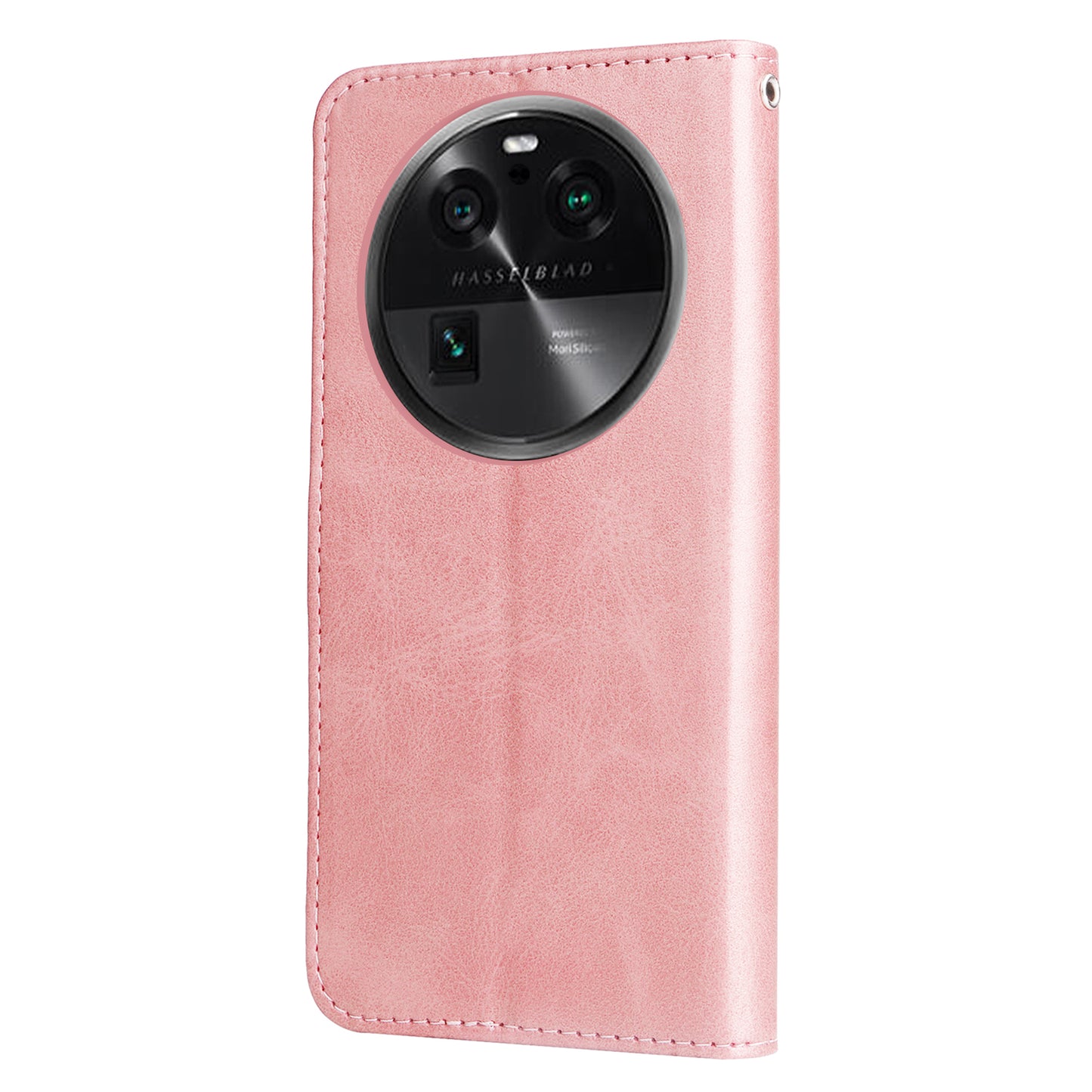 For Oppo Find X6 Pro Zipper Pocket Phone Case Stand Shell Calf Texture Anti-Scratch Wallet Cover