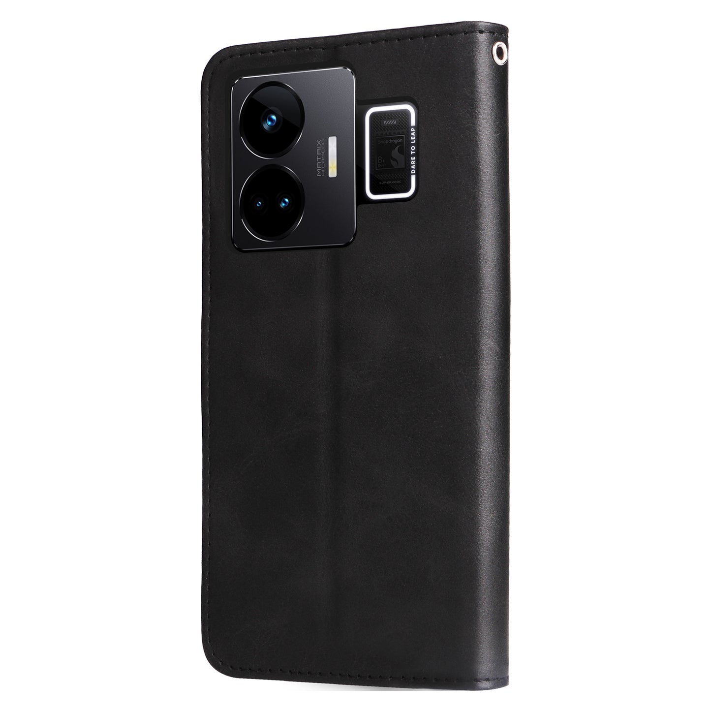 For Realme GT Neo 5 5G / GT3 5G PU Leather Phone Case Calf Texture Zipper Pocket Stand Shell Wallet Phone Cover