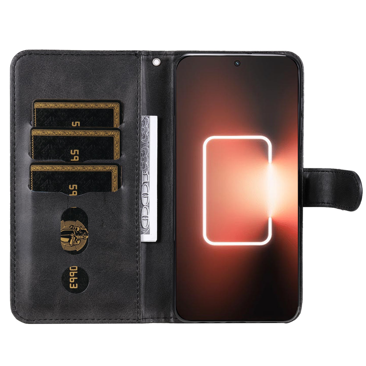 For Realme GT Neo 5 5G / GT3 5G PU Leather Phone Case Calf Texture Zipper Pocket Stand Shell Wallet Phone Cover