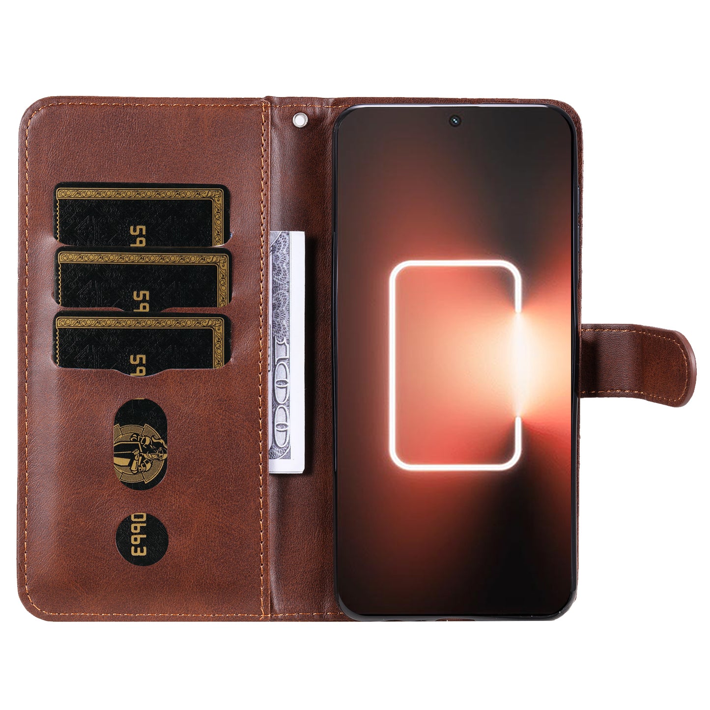 For Realme GT Neo 5 5G / GT3 5G PU Leather Phone Case Calf Texture Zipper Pocket Stand Shell Wallet Phone Cover