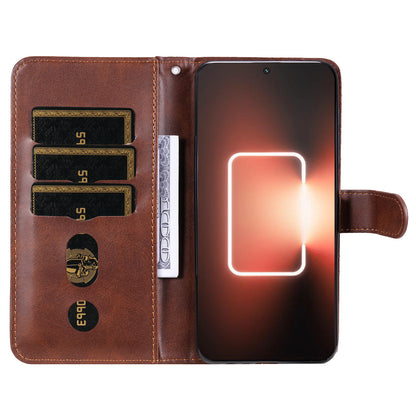 For Realme GT Neo 5 5G / GT3 5G PU Leather Phone Case Calf Texture Zipper Pocket Stand Shell Wallet Phone Cover