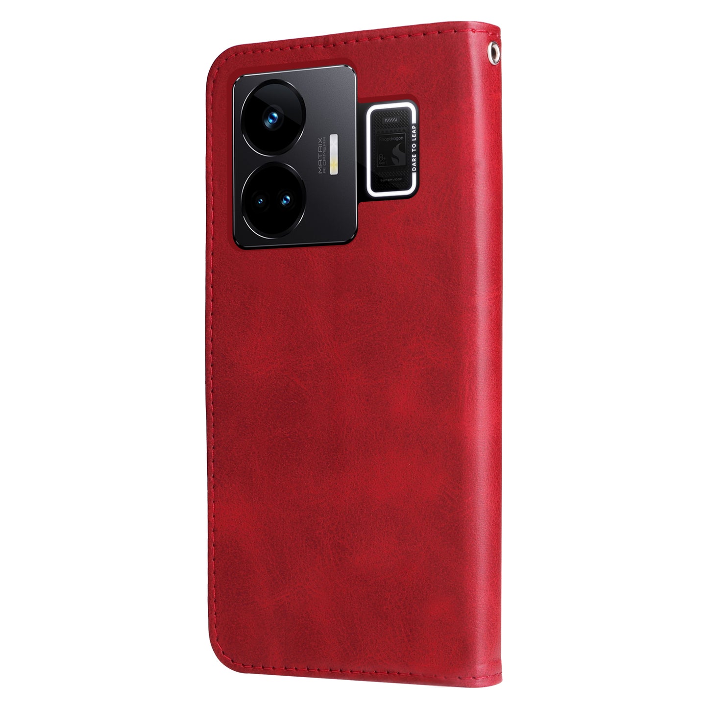 For Realme GT Neo 5 5G / GT3 5G PU Leather Phone Case Calf Texture Zipper Pocket Stand Shell Wallet Phone Cover