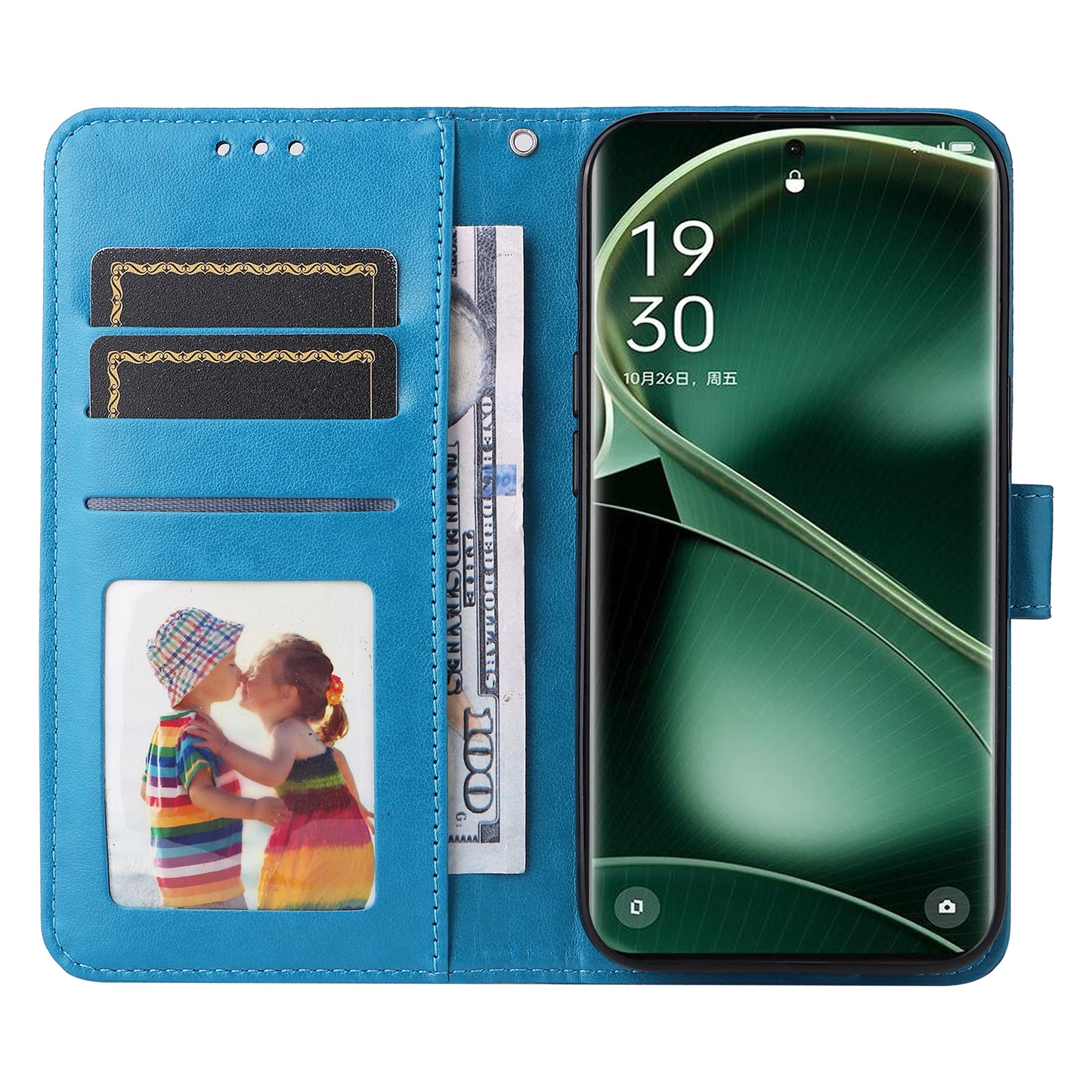 For Oppo Find X6 Pro PU Leather Wallet Protective Cover Sunflower Imprinted Phone Flip Stand Case