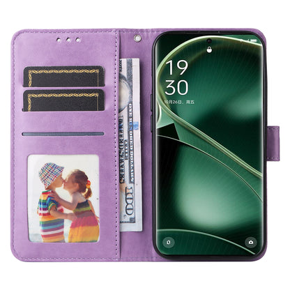 For Oppo Find X6 Pro PU Leather Wallet Protective Cover Sunflower Imprinted Phone Flip Stand Case