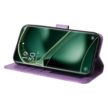 For Oppo Find X6 Pro PU Leather Wallet Protective Cover Sunflower Imprinted Phone Flip Stand Case