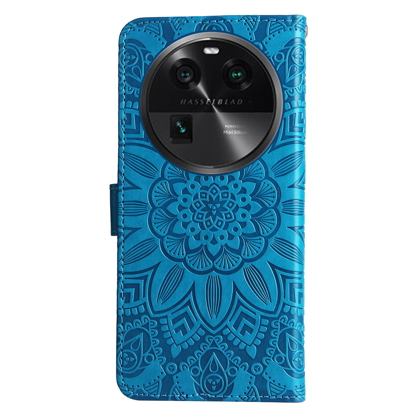 For Oppo Find X6 Full Protection Phone Cover PU Leather Wallet Sunflower Imprinted Stand Case