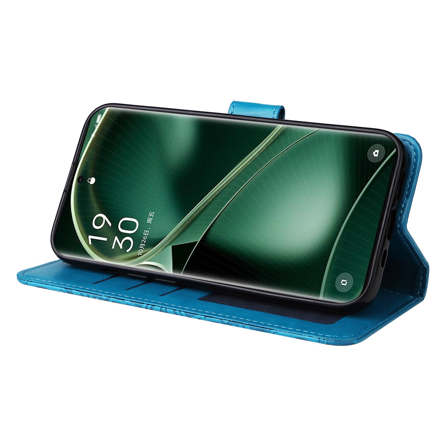 For Oppo Find X6 Full Protection Phone Cover PU Leather Wallet Sunflower Imprinted Stand Case