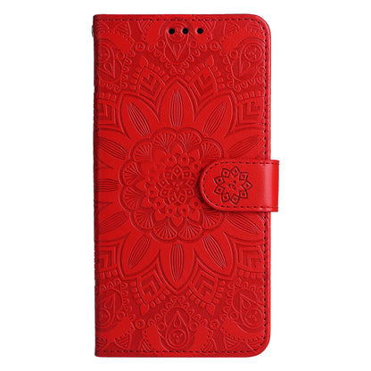 For Oppo Find X6 Full Protection Phone Cover PU Leather Wallet Sunflower Imprinted Stand Case