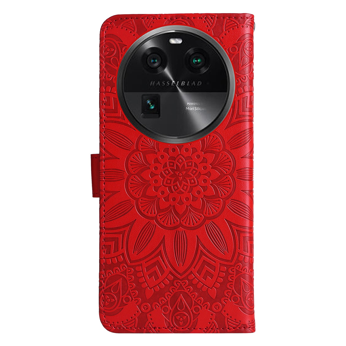 For Oppo Find X6 Full Protection Phone Cover PU Leather Wallet Sunflower Imprinted Stand Case