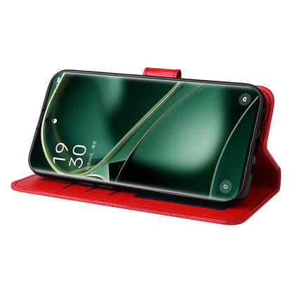 For Oppo Find X6 Full Protection Phone Cover PU Leather Wallet Sunflower Imprinted Stand Case