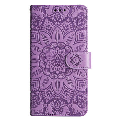 For Oppo Find X6 Full Protection Phone Cover PU Leather Wallet Sunflower Imprinted Stand Case