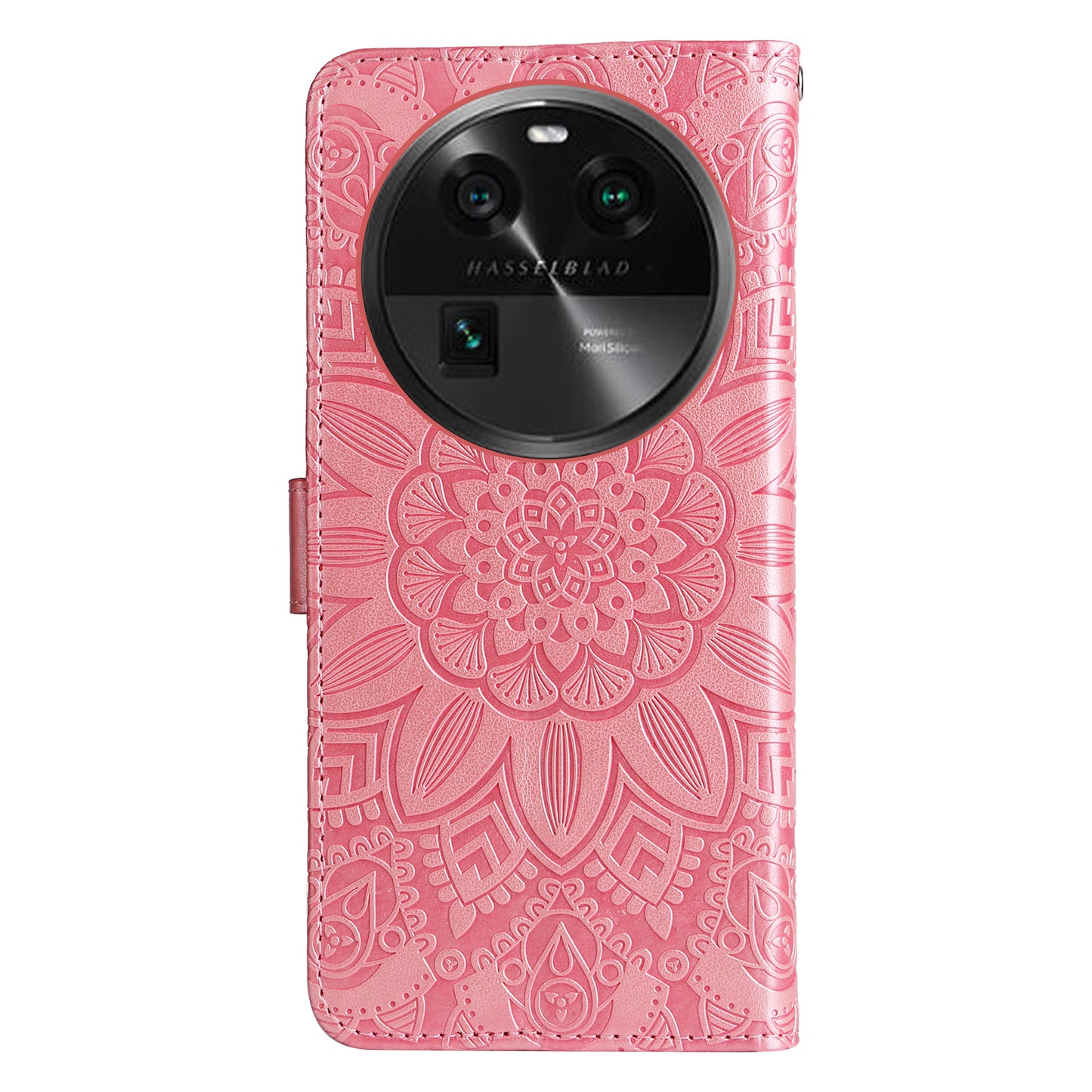 For Oppo Find X6 Full Protection Phone Cover PU Leather Wallet Sunflower Imprinted Stand Case