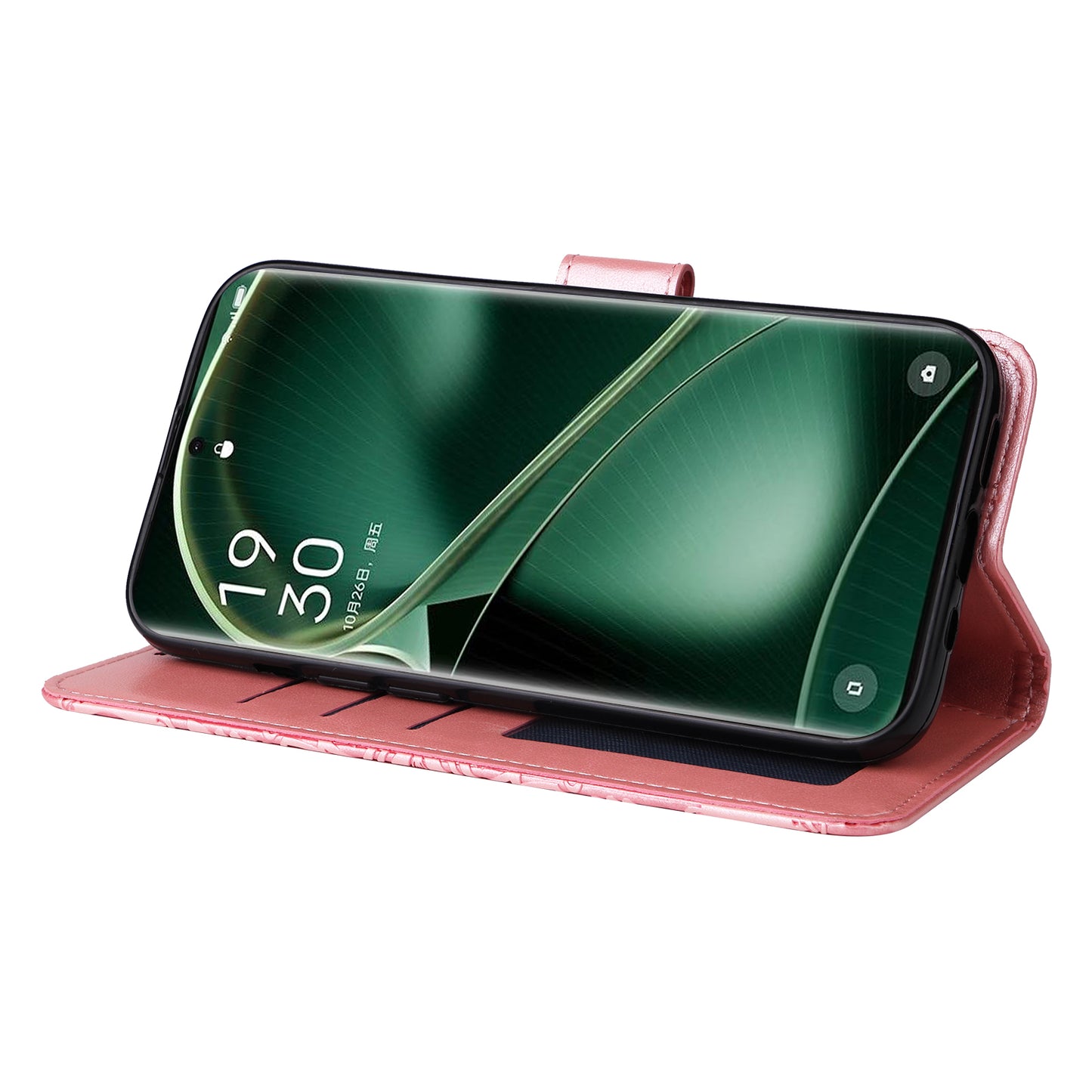 For Oppo Find X6 Full Protection Phone Cover PU Leather Wallet Sunflower Imprinted Stand Case