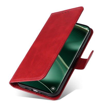 Leather Case for Oppo Find X6 Calf Texture Wallet Stand Shockproof Cell Phone Cover with Strap