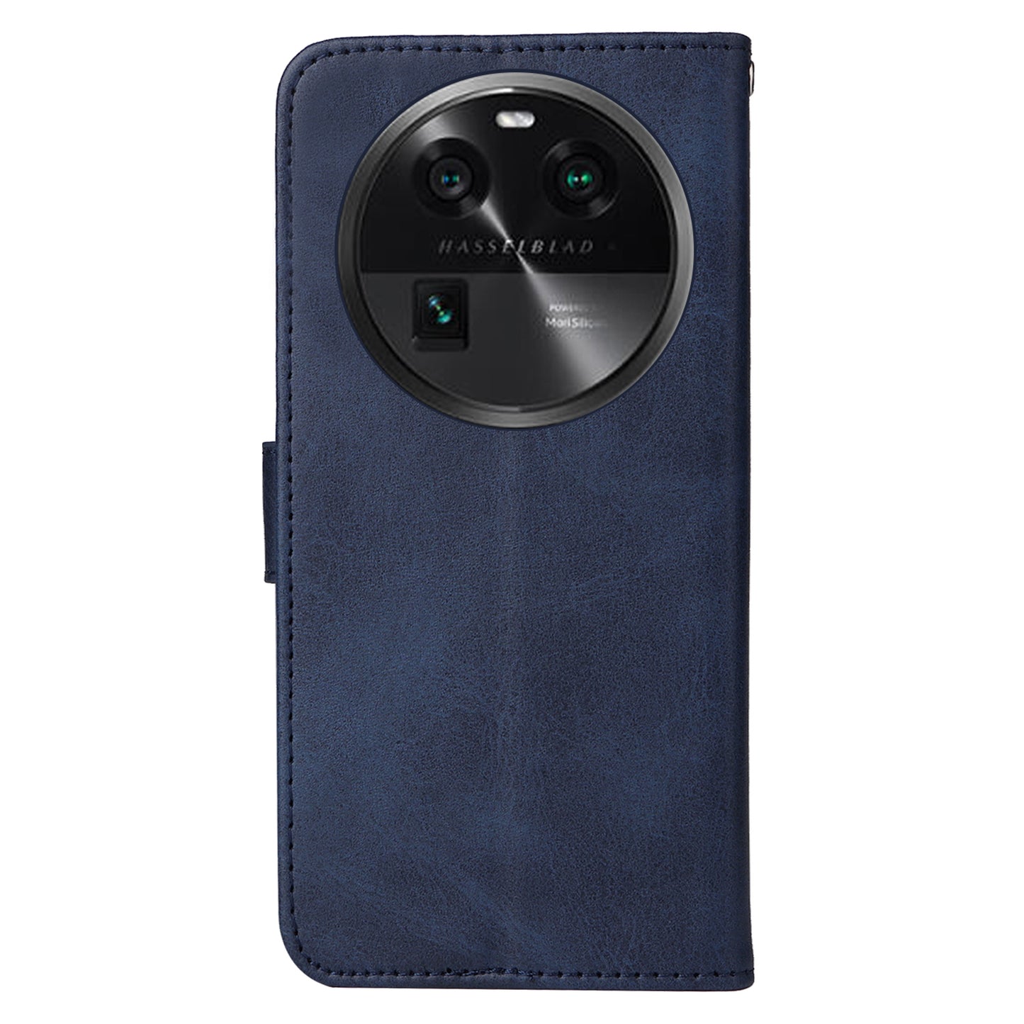 Shockproof Leather Case for Oppo Find X6 Pro Calf Texture Wallet Stand Cell Phone Cover with Strap