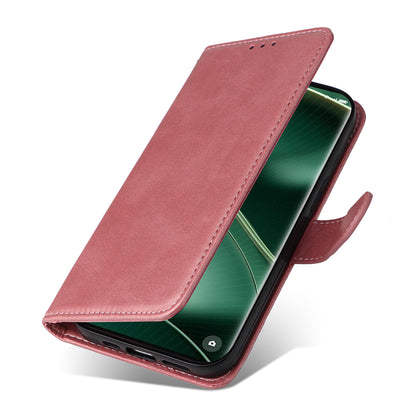Shockproof Leather Case for Oppo Find X6 Pro Calf Texture Wallet Stand Cell Phone Cover with Strap