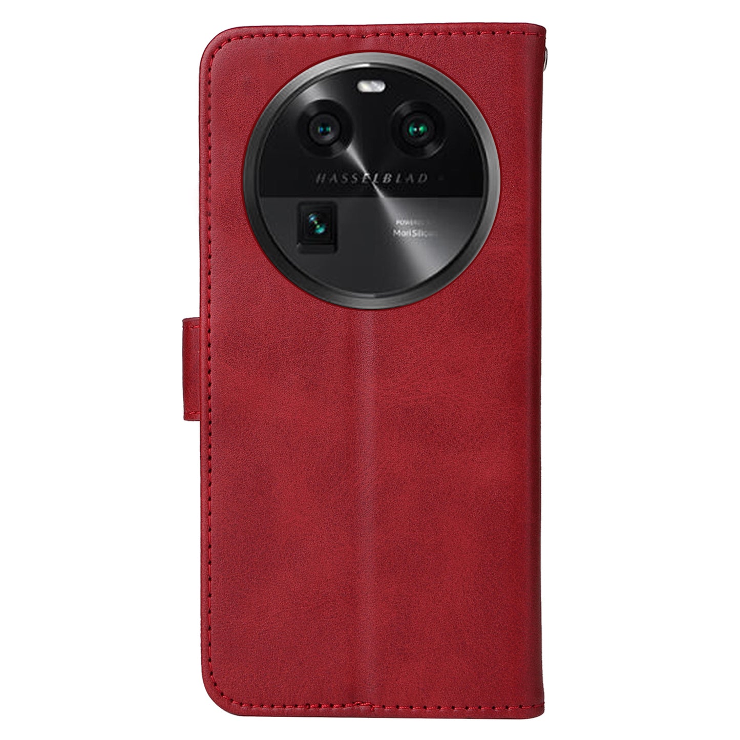 Shockproof Leather Case for Oppo Find X6 Pro Calf Texture Wallet Stand Cell Phone Cover with Strap