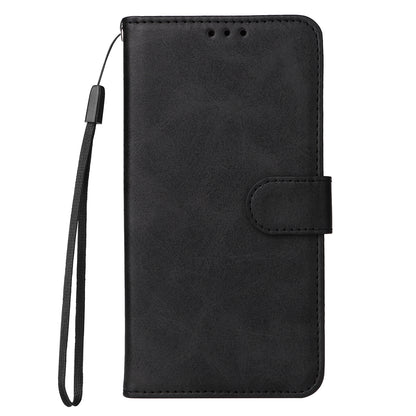 For Huawei Enjoy 60X Calf Texture Leather Case Wallet Stand Cell Phone Cover with Strap