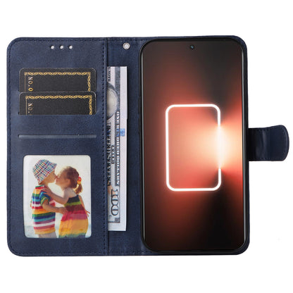 Cell Phone Cover for Realme GT Neo 5 5G / GT3 5G Calf Texture Leather Wallet Stand Case with Strap