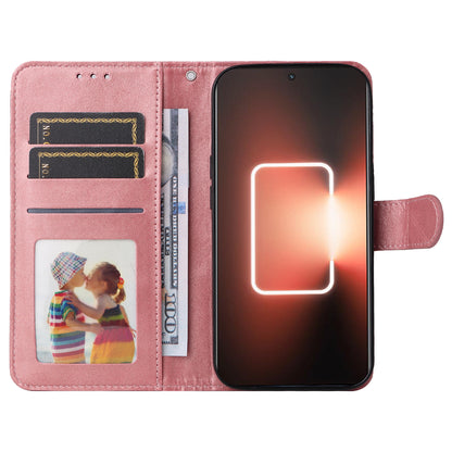 Cell Phone Cover for Realme GT Neo 5 5G / GT3 5G Calf Texture Leather Wallet Stand Case with Strap