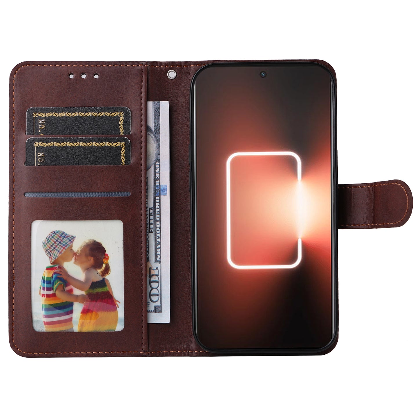 Cell Phone Cover for Realme GT Neo 5 5G / GT3 5G Calf Texture Leather Wallet Stand Case with Strap