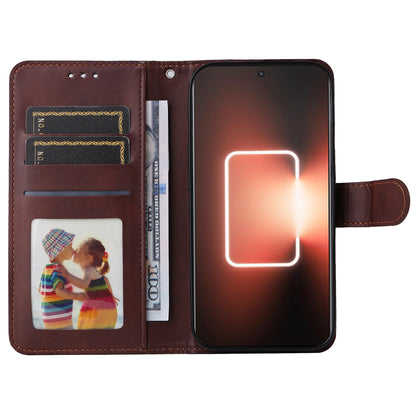 Cell Phone Cover for Realme GT Neo 5 5G / GT3 5G Calf Texture Leather Wallet Stand Case with Strap