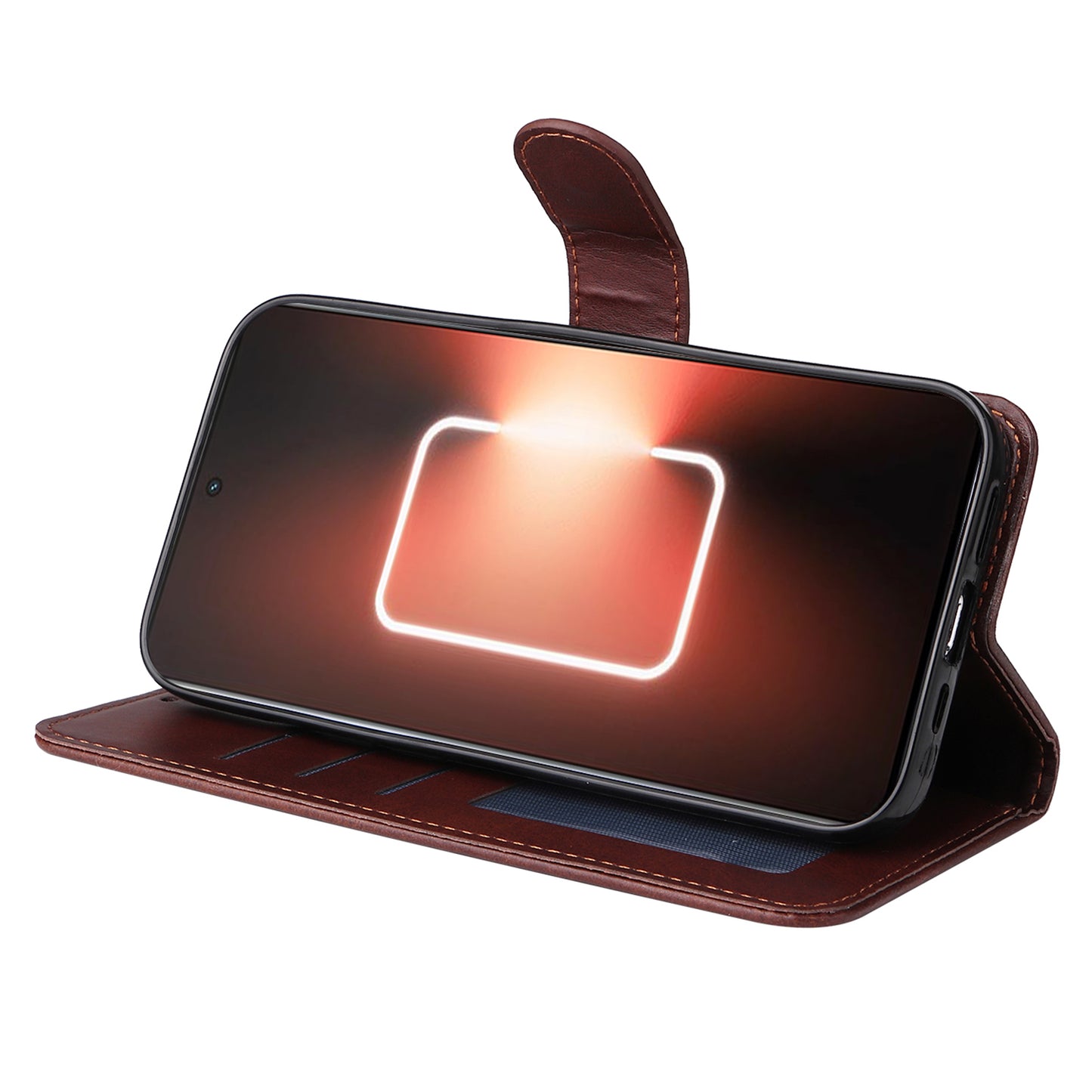 Cell Phone Cover for Realme GT Neo 5 5G / GT3 5G Calf Texture Leather Wallet Stand Case with Strap