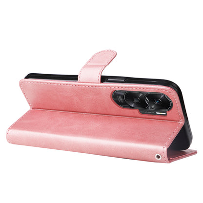 For Honor X50i 5G / 90 Lite 5G Zipper Pocket Phone Case Stand Shell Calf Texture Dustproof Wallet Smartphone Cover