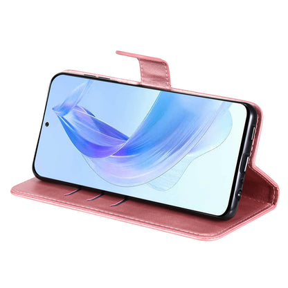 For Honor X50i 5G / 90 Lite 5G Zipper Pocket Phone Case Stand Shell Calf Texture Dustproof Wallet Smartphone Cover