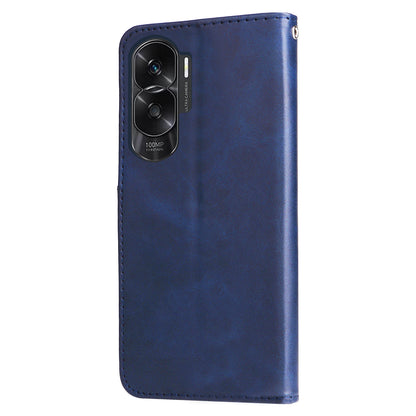 For Honor X50i 5G / 90 Lite 5G Zipper Pocket Phone Case Stand Shell Calf Texture Dustproof Wallet Smartphone Cover