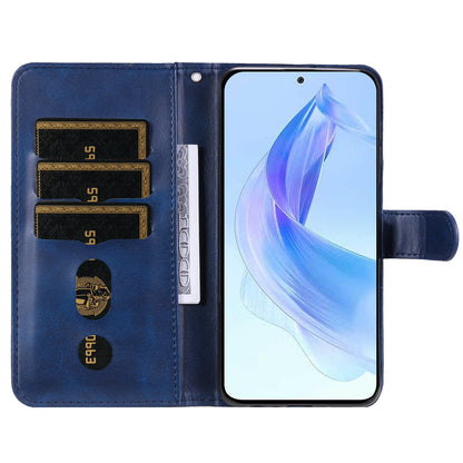For Honor X50i 5G / 90 Lite 5G Zipper Pocket Phone Case Stand Shell Calf Texture Dustproof Wallet Smartphone Cover