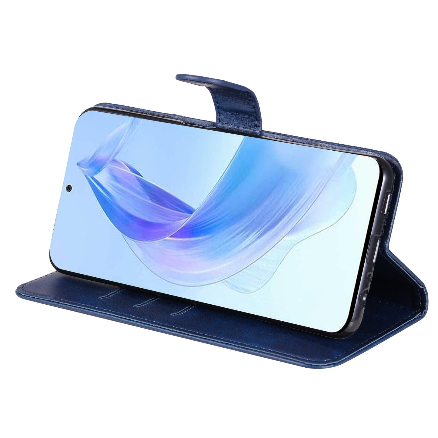 For Honor X50i 5G / 90 Lite 5G Zipper Pocket Phone Case Stand Shell Calf Texture Dustproof Wallet Smartphone Cover